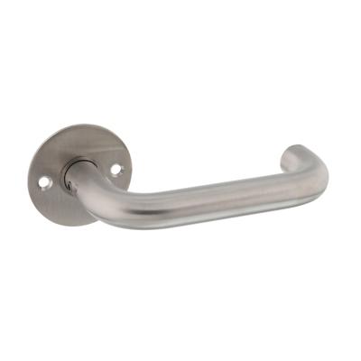 P&E P+E Gatdeel deurkruk U-model op ronde rozet 8mm stift rvs geborsteld