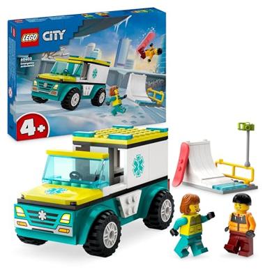Lego city ambulance en snowboarder - 60403