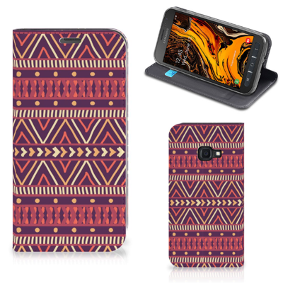 Samsung Galaxy Xcover 4s | Hoesje met Magneet | Aztec Paars