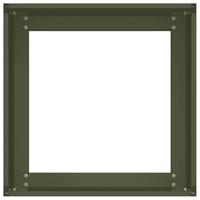 VidaXL Plantenbak 40x40x30 cm staal olijfgroen - thumbnail