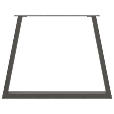 Eettafelpoten 3 st V-vormig 100x(72-73,3) cm staal antraciet