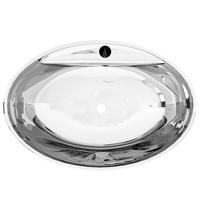 VidaXL Wastafel met overloop 58,5x39x21 cm keramiek zilverkleurig - thumbnail