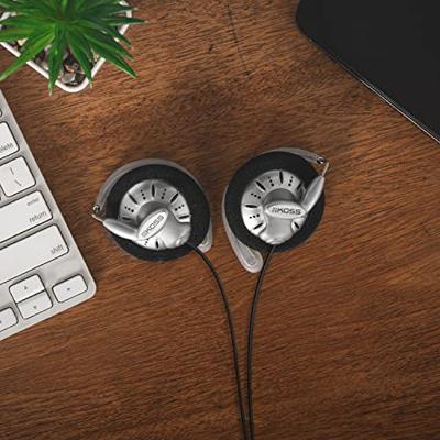 Koss KSC75 stereo hoofdtelefoon met oorclip voor iPod, iPhone, MP3 en smartphone - zwart/zilver