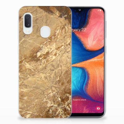 Samsung Galaxy A20e | TPU | Siliconen hoesje | Marmer Creme Samsung Galaxy A20e | TPU | Siliconen hoesje | Marmer Creme