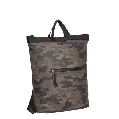 New Rebels ® Mart - Top Zip - Waterafstotend - Rugtas - Laptoptas 14Inch. - Shopper - Brown Camouflage