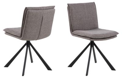 Bendt Draaibare Eetkamerstoel 'Ulysses' Stof, kleur Donkergrijs