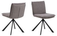 Bendt Draaibare Eetkamerstoel 'Ulysses' Stof, kleur Donkergrijs - thumbnail