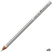Kleurpotloden Faber-Castell Jumbo Grip Wit (12 Stuks) - thumbnail