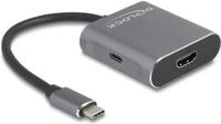 DeLOCK USB Type-C Splitter (DP Alt Mode) to 2 x HDMI MST met USB Type-C PD hdmi splitter - thumbnail