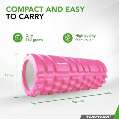 Tunturi Foam roller l 33 cm l Ø 14 cm l paars