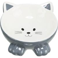 TRIXIE VOERBAK / DRINKBAK KATTENKOP VERHOOGD KERAMIEK ASSORTI 14 CM 150 ML - thumbnail