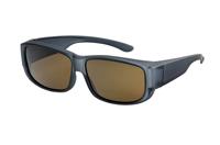 FitOfar overzetzonnebril grijs unisex met bruine lens Vz0009lv - thumbnail