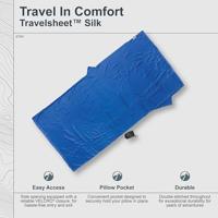 Cocoon Travel Sheet XL 100% Silk Lakenzak Ultramarine Blue - thumbnail
