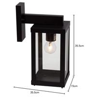 BRILLIANT Buitenwandlamp GAIA - E27 - 1x60W - Kleur zwart - thumbnail