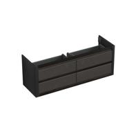 Onderkast Forzalaqua Gela 160x51x60 cm 4 Softclose Lades Eiken Black Oiled Forzalaqua - thumbnail