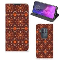 Motorola One Zoom | Hoesje met Magneet | Batik Brown - thumbnail