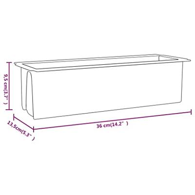 VidaXL Bloembakken voor europallets 12 st 36x13,5x9,5 cm pp grijs
