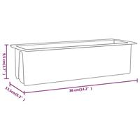 VidaXL Bloembakken voor europallets 12 st 36x13,5x9,5 cm pp grijs - thumbnail