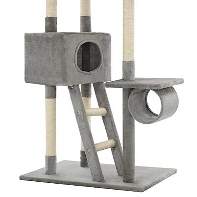 VidaXL Kattenkrabpaal met sisal krabpalen 230-260 cm grijs