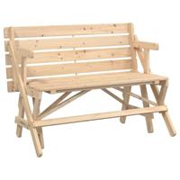 Picknicktafel met banken 2-in-1 ombouwbaar massief vurenhout - thumbnail