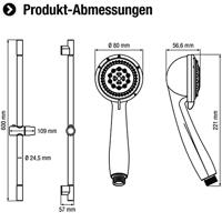 Cornat Arielli Douchegarnituur 4S+Ws Ch - TECB3459 - thumbnail