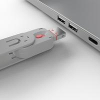 Lindy USB Port Blocker - Pack 4, Colour Code: Pink - thumbnail