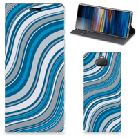Sony Xperia 10 | Hoesje met Magneet | Waves Blue - thumbnail