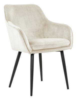 Artistiq Eetkamerstoel 'Juna' Velvet, kleur beige