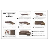 Hoes voor chaise longue met korte armleuning links Hosteline CAMERON Bordeaux 48 x 29 x 14 cm - thumbnail