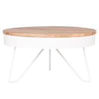 LABEL51 salontafel 'Saran' 80x80x43 cm, kleur Wit - thumbnail