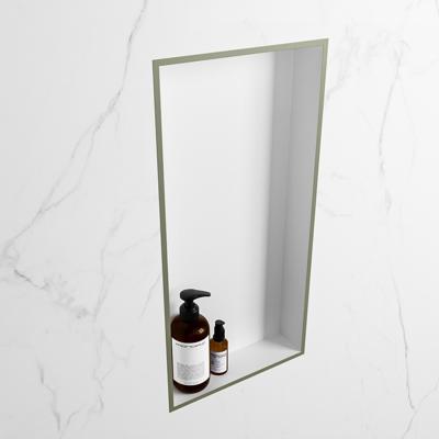 MONDIAZ EASY Nis 59,5x29,5cm in solid surface kleur Army | Talc. 1 vak geschikt voor in- of opbouw