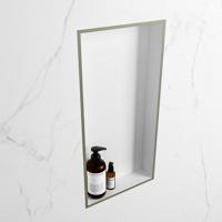 MONDIAZ EASY Nis 59,5x29,5cm in solid surface kleur Army | Talc. 1 vak geschikt voor in- of opbouw - thumbnail