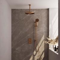 Brauer Copper Edition Thermostatische Regendoucheset Inbouw - Hoofddouche 30 cm - 3 Weg - Handdouche 3 Standen - Doucheslang - Geintegreerde Glijstang - thumbnail