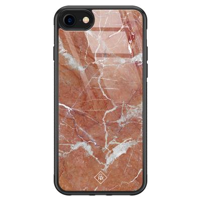iPhone SE 2020 glazen hardcase - Marble sunkissed