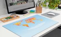 Sigel World Map HO560 Bureau onderlegger Blanco Meerdere kleuren (b x h) 595 mm x 410 mm - thumbnail