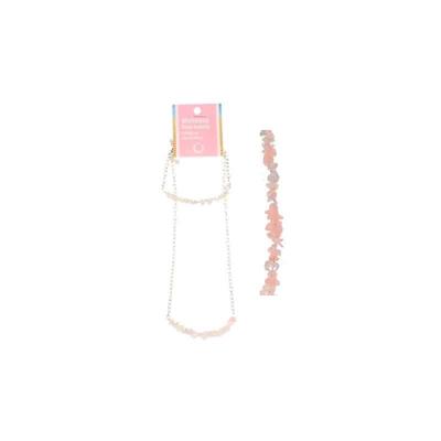 Edelstenen Ketting en Armband Roze Kwarts (Set) Edelstenen Ketting en Armband Roze Kwarts (Set)
