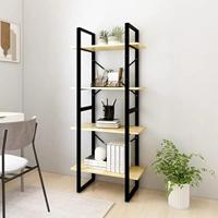VidaXL Boekenkast met 4 schappen 60x30x140 cm massief grenenhout - thumbnail