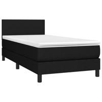 Boxspring met matras en LED stof zwart 120x190 cm - thumbnail