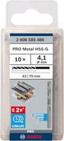 Bosch Accessoires Metaalboren HSS-G, Standard 4,1 x 43 x 75 mm 10st - 2608585486 - thumbnail