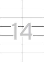 Apli witte etiketten ft 105 x 42,4 mm (b x h), 1.400 stuks, 14 per blad (1277) - thumbnail