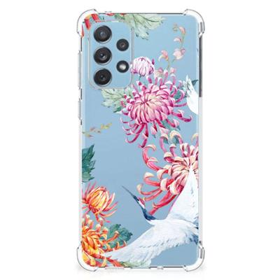 Samsung Galaxy A73 Case Anti-shock Bird Flowers Samsung Galaxy A73 Case Anti-shock Bird Flowers