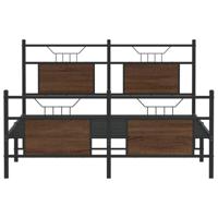 Bedframe zonder matras bewerkt hout bruin eikenkleur 140x200 cm - thumbnail