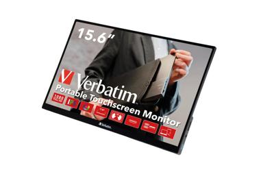 Verbatim PMT-15 Touchscreen monitor Energielabel: A (A - G) 38.1 cm (15 inch) 1920 x 1080 Pixel 16:9 6 ms HDMI, USB-A 2.0, USB-C, Hoofdtelefoon (3.5 mm