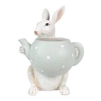 Clayre & Eef Beeld Konijn 23 cm Beige Polyresin Paasdecoratie - thumbnail