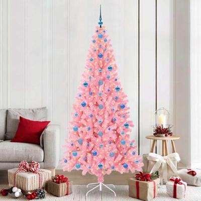 VidaXL Kerstboom met 300 led met standaard roze 210 cm pvc VidaXL Kerstboom met 300 led met standaard roze 210 cm pvc