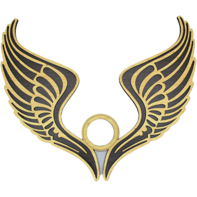 Houder voor Kristallen Bol - Engelen vleugels - (23 cm)