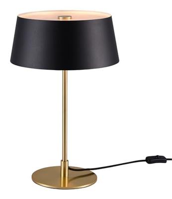 Kleine tafellamp mat zwart en messing E14 fitting en schakelaar Nordlux Clasi Kleine tafellamp mat zwart en messing E14 fitting en schakelaar Nordlux Clasi