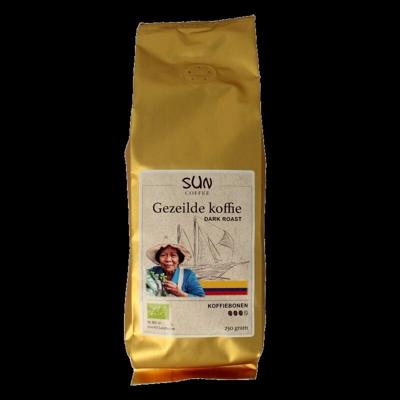 SUN Coffee Gezeilde koffiebonen dark roast bio 250 Gram SUN Coffee Gezeilde koffiebonen dark roast bio 250 Gram