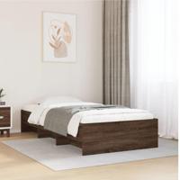 Bedframe zonder matras bewerkt hout bruin eikenkleur 90x200 cm - thumbnail