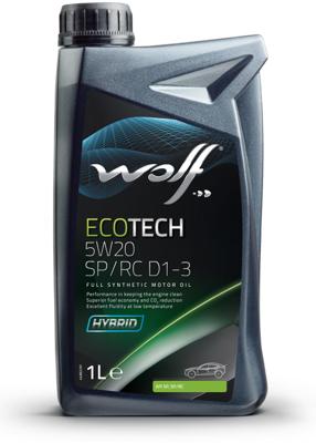 Wolf motorolie "ecotech sp/rc d1-3". motoroil 5w20 1l ecotech sp/rc d1-3